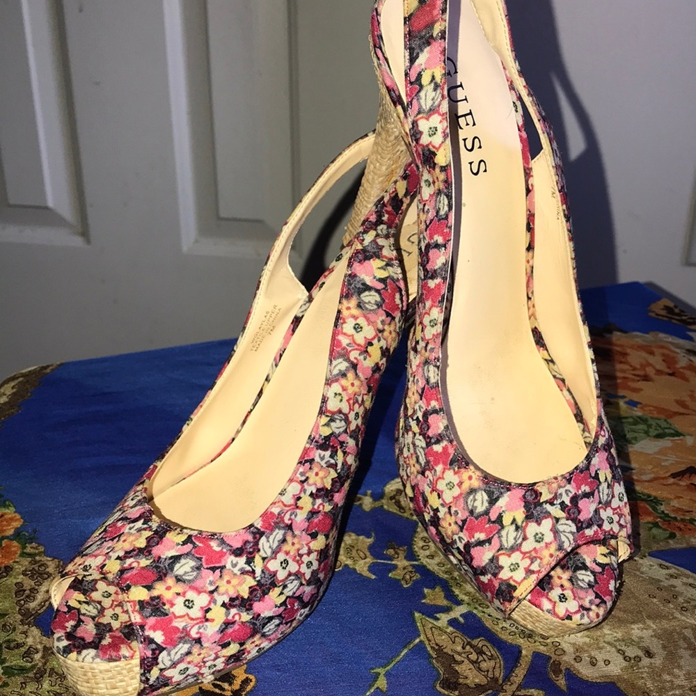 Platform high heel shoes from Guess
